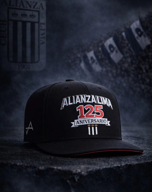 Gorra 125 aniversario Alianza lima - Edición limitada negra