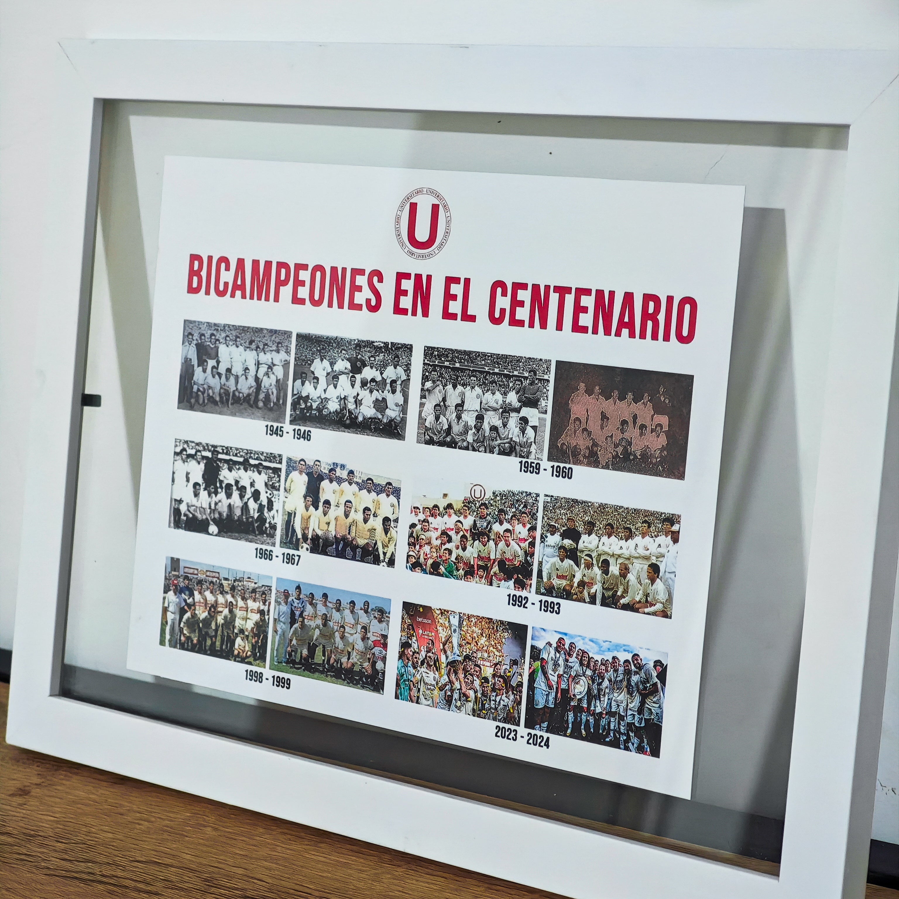 Pack Bicampeones (U) - 3 gorras + Cuadro histórico