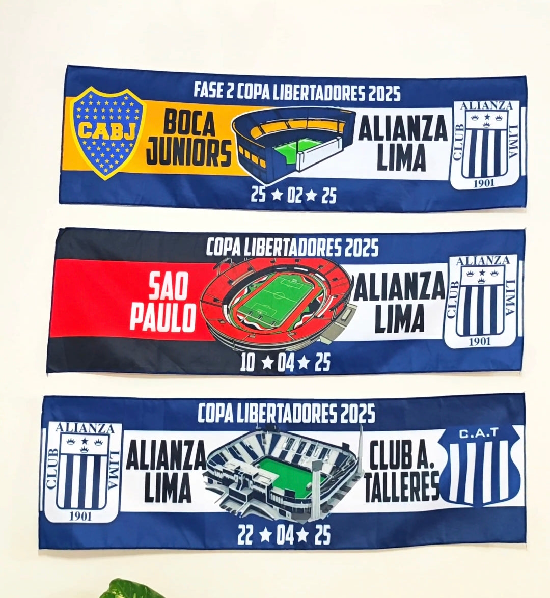 Pack Aniversario 124 - Alianza Lima (3 banderines + gorra + mini cuadro)