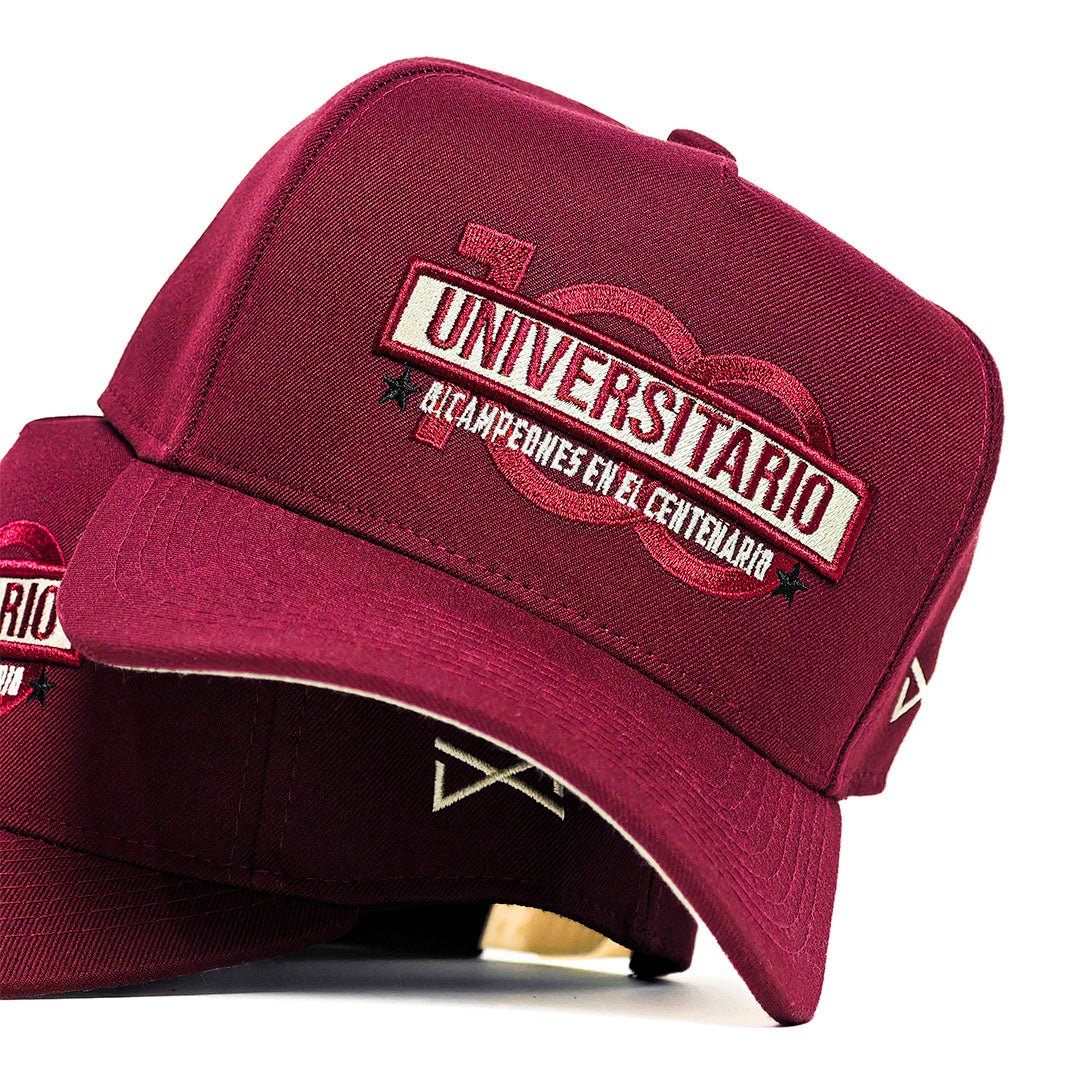 Gorra Universitario 100 años - Guinda