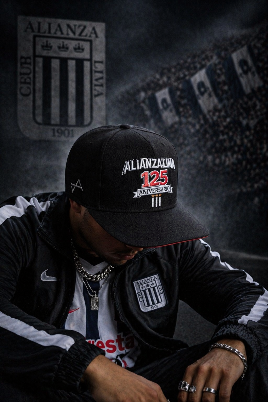 Gorra 125 aniversario Alianza lima - Edición limitada negra